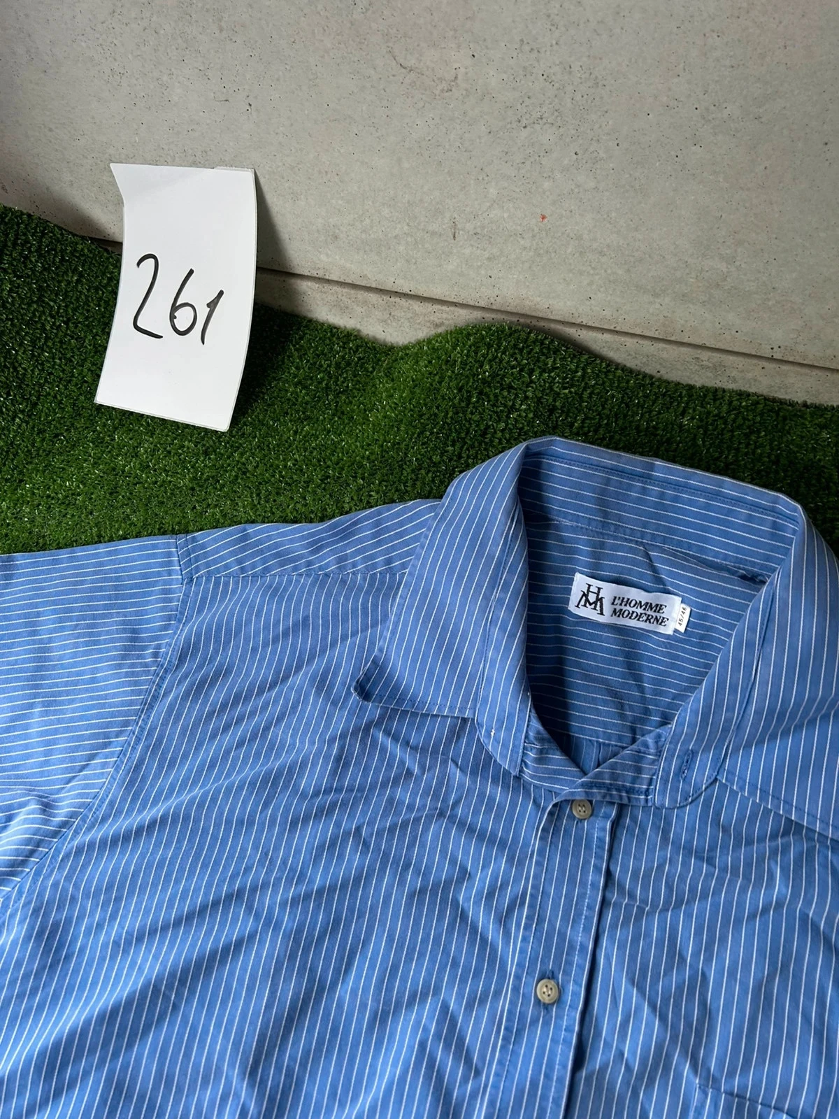 Gestreept hemd blauw l’homme moderne maat 45/46 – photo 5